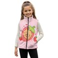 thumbnail image 1 of Garronmavis Capybara Zippered Vest Stand Collar Strawberry Girls Vest Size 2T Comfortable Winter Lightweight Sleeveless Fleece Jacket with Pocket Stylish Fall Outfits Fashion Clothing, 1 of 7