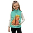 thumbnail image 1 of Garronmavis Capybara Zippered Vest Stand Collar Sunflowers Boys Vest Size 7-8 Comfortable Winter Lightweight Sleeveless Fleece Jacket with Pocket Stylish Fall Outfits Fashion Clothing, 1 of 7