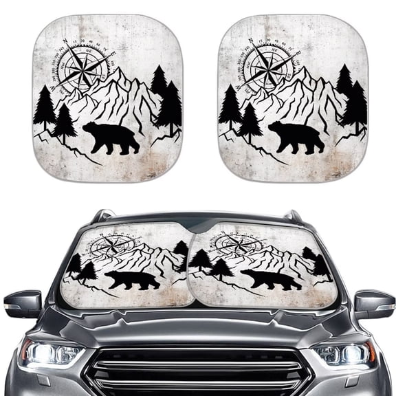 Garronmavis Car Windshield Sun Shade Car Sun Shade Auto Sun Blocker Visor Protector Universal Fit Capybara Diving Funny Prints