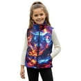 thumbnail image 1 of Garronmavis Cool Wolf Kids Outerwear Vest Size 11-12 Comfortable Boys Zippered Vests Versatile Sleeveless Jacket Full-Zip Fall Winter Warm Outerwear Stand Collar Fall Winter Clothes, 1 of 7
