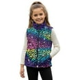 thumbnail image 1 of Garronmavis Colorful Leopard Print Kids Vest Size 11-12 Wind Proof Winter Lightweight Sleeveless Jacket with Pocket Comfortable Boys Zippered Vests Versatile Fall Outfits Fashion Clothing, 1 of 7