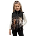 thumbnail image 1 of Garronmavis Cool Horses Zippered Vest Wind Proof Boys Sleeveless Vests 4T Stand Collar Lightweight Sleeveless Jackets Outerwear with Pockets Soft Winter Warm Vest Clothes for Boys, 1 of 7