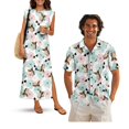 thumbnail image 1 of Garronmavis Corgi Couple Matching Outfit Husban and Wife Clothing Men's Button Down Casual Hawaiian Shirt for Summer and Womens Sleeveless Dress Size L Maxi Hawaiian Sundress, 1 of 7