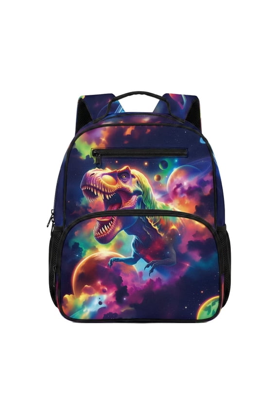 Cosmic T-Rex 13.5 Inch Girls Toddler Backpack for Ages 3-5 Large Capacity Kindergarten Backpack with Adjustable Straps and Spacious Interior for Preschool Boys