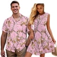 thumbnail image 1 of Garronmavis Couples Outfits Matching Sets Summer Mens Medium Tall Shirts and Women's Tank Dress Pink Camo Hunting A-Line Vacation Clothes, 1 of 7