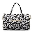 thumbnail image 1 of Garronmavis Cow Print Large Quilted Duffle Bag for Women,Overnight Travel Carry On Bag with Zipper Pocket Luggage Sleeve Quilted Travel Bag for Gym, Work, 1 of 7