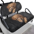 thumbnail image 1 of Garronmavis Cute Golden Retriever Easy to Install Golf Cart Seat Covers 2 Pack Lightweight Polyester Front Seat Cushion with Easy Install and Clean Backing for Most Cart Models, 1 of 6