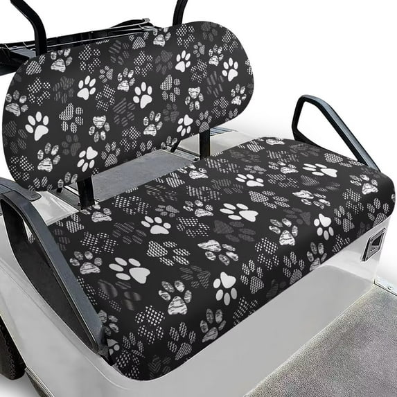 Garronmavis Dog Claws Golf Cart Seat Covers for Protection Soft Split Backrest Front Seat Cover Easy to Install and Clean Golf Cart Universal Accessiores for Summer