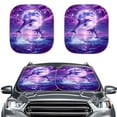 thumbnail image 1 of Garronmavis Dolphin Moon Car Sun Shade 2pcs/set Windshield Sun Shade Foldable Car Sun Visor Sunlight Protector Universal Fit, 1 of 5