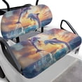 thumbnail image 1 of Garronmavis Dolphin Print Breathable Golf Cart Seat Cover Set Easy to Install for Protection Smooth Polyester Splite Backrest Front Seat Cover Universal Interior Accessiores, 1 of 6