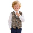 thumbnail image 1 of Garronmavis Duck Camouflage Boys Suit Vest Comfortable Sleevless Fall Winter Warm Outerwear with Pockets Versatile V Neck Adjustable Back Strap Vests Fashion Sleeveless Outerwear, 1 of 7