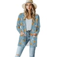 thumbnail image 1 of Garronmavis Fashion Cardigan Sweaters for Women Open Front Knit Sweater Lightweight Cardigan Jacket Plus Size Fall Coats Loose Cover Up Casual Blouse Tops Starfish Conch, 1 of 6