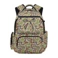 thumbnail image 1 of Garronmavis Forest Camo Bow School Backpack for Girls 10-12 Camo Bookbags 17 Inch Multi Compartments Large Capacity Primary School Bags Students Daypack Backpacks, 1 of 7
