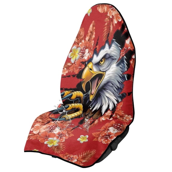 Garronmavis Front Car Seat Towel Cover, Breathable Non-Slip Stain Resistant Automotive Seat Protector, Universal Fit for All Cars SUVs Trucks Sedans Vans, Ideal for Gym Workout Beach Hiking Running