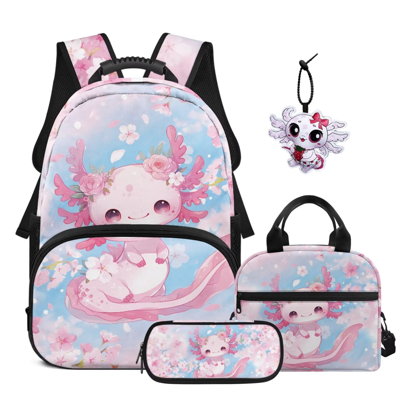 Garronmavis Girls Backpack Set 4 PCS, School Bookbag with Lunch Bag ...