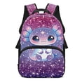 thumbnail image 1 of Garronmavis Glitter Galaxy Axolotl 17-inch Kids Backpack, Large Capacity Multi-Pocket School Bag with Adjustable Padded Straps, for Elementary Boys Girls Daily School Travel Outdoor Use, 1 of 8