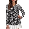 thumbnail image 1 of Garronmavis Golf Leopard Print Zip Up Golf Shirt Women Size S Long Sleeve Tennis Collar Shirts Pickleball Shirts Workout Shirt, 1 of 7