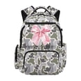 thumbnail image 1 of Garronmavis Gray Duck Bow Backpack for School Girls Multi-Pocket School Bag Adjustable Shoulder Straps Book Bag 17 inch for 8-10 Elementary School Students Back to School Gift, 1 of 7