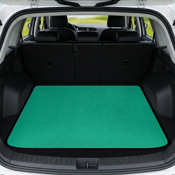 Garronmavis Green Car Trunk Mat 29" x 39", Universal Non-Slip Cargo Liner, Full Protection Automotive Accessories for Most Cars SUV