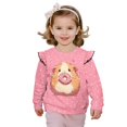 thumbnail image 1 of Garronmavis Hamster Kids Pullover Clothes Soft Doughnut Long Sleeve Pullover Crewneck Tops Shirts Lightweight 6T Toddler Girl Sweatshirt Clothes Comfortable for Outdoor Activities, 1 of 7