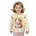 thumbnail image 1 of Garronmavis Hamster Long Sleeve Sweatshirt Fashion Flowers Kids Sweatshirts Pullover Breathable Pullover Crewneck Long Sleeve Shirt Stylish Fall Winter Clothes Casual for Girls Aged 7-8, 1 of 7