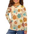 thumbnail image 1 of Garronmavis Hippie Flowers Girls Long Sleeve T-Shirts 7-8 Loose Kids Basic Soft Long Sleeve Tees Top Lightweight Kids Crewneck T-Shirts Fall Tops Fashion Fall Winter Clothes, 1 of 7
