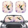 thumbnail image 1 of Garronmavis Hummingbird Car Sun Shade Anti-UV Universal Fit 2 Piece Vehicles Front Windshield Sunshade, 1 of 5