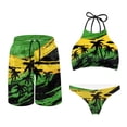 thumbnail image 1 of Garronmavis Husband and Wife Swimsuits Matching Set Mens Swimming Trunks Hawaiian Beach Shorts Casual Lightweight Summer Board Shorts, 1 of 7