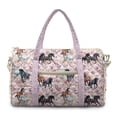 thumbnail image 1 of Garronmavis Large Quilted Duffle Bag for Women, Floral Horse Print Weekender Travel Bag, Carry On Overnight Bag Gym Dance Tote with Luggage Sleeve Zipper Pockets, 1 of 7