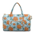 thumbnail image 1 of Garronmavis Large Quilted Duffle Bag for Women, Floral Hibiscus Weekender Bag Travel Overnight Carry On Bag for Gym Dance Hospital Trips, 1 of 7