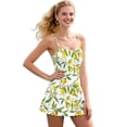thumbnail image 1 of Garronmavis Lemon Women Athletic Dress with Shorts Spaghetti Strap A Line Athletic Golf Dress 2 Piece Set Casual Tennis Dresses Fruit Print Outfits, Size XS, 1 of 7