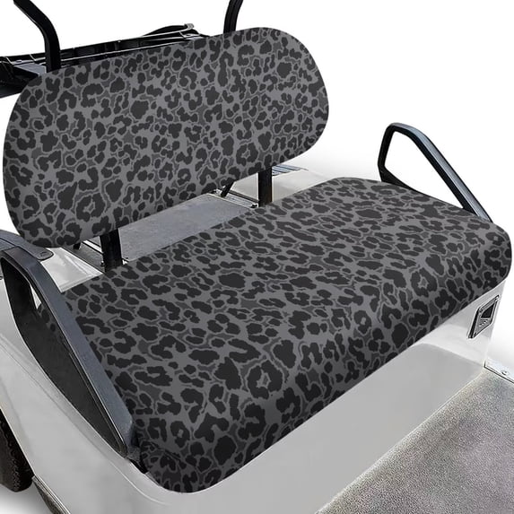 Garronmavis Leopard Point Print Golf Cart Seat Protectors Breathable Split Backrest Front Seat Cover for Protection Four Seasons Decor Accessiores for Daily Use