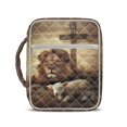 thumbnail image 1 of Garronmavis Lion Sheep Bible Cases for Woman Bible Study Supplies Accessories Quilted Bible Carrying Case Multifunctional Bag Carrying Book Case Christian Gift, 1 of 7