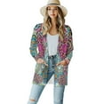 thumbnail image 1 of Garronmavis Long Sleeve Open Front Shirts for Women Cardigan Sweater Lightweight Cardigan with Pockets Size Sweater Coats Fall Cover Up Mandalay Flowers, 1 of 6