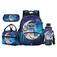 thumbnail image 1 of Garronmavis Night Galaxy Moon Floral Owl Kids Backpack Set, 17 Inch Elementary Girls Bookbag with Insulated Lunch Box, Pencil Case and Water Bottle Holder for Forest Animal Lovers, 1 of 7