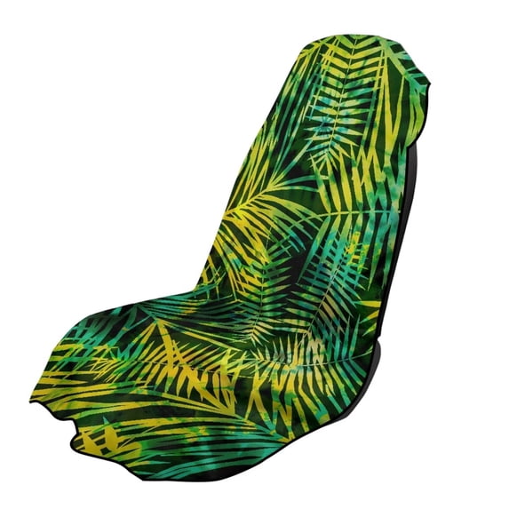 Garronmavis Palm Leaf Car Seat Towel Cover Easy Setup Foldable Storage Pouch Beach Yoga Mat Gym Towel All in One
