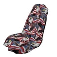 thumbnail image 1 of Garronmavis Patriotic Eagle Flag Car Seat Towel Sweat Easy Installation 1 PC Front Car Seat Protector with Storage Bag Universal Fit for Cars SUV Trucks Sedan Van, 1 of 9