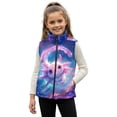 thumbnail image 1 of Garronmavis Pink Cartoon Axolotl Zippered Vest Stand Collar Girls Vest Size 5-6 Comfortable Winter Lightweight Sleeveless Fleece Jacket with Pocket Stylish Fall Outfits Fashion Clothing, 1 of 7