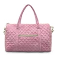 thumbnail image 1 of Garronmavis Pink Tie-dye Large Quilted Duffle Bag for Women, Lightweight Weekender Overnight Bag Travel Carry On Bag with Zipper Pockets for Gym, Dance, Hospital Use, 1 of 7