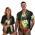thumbnail image 1 of Garronmavis Polynesian Couple Matching Outfit Short Sleeve Shirt for Men Fashion Hawaiian Tops for Summer and Women's Button Up Shirt Collared Beach Party Blouse, 1 of 8