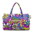 thumbnail image 1 of Garronmavis Quilted Large Duffle Bag for Women, Lightweight Carry On Bag Weekender Overnight Bag Gym Travel Bag with Luggage Sleeve Colorful Hippie Floral, 1 of 7