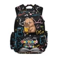 thumbnail image 1 of Garronmavis Reading Capybara Kids Backpack 17 Inch Large Capacity School Bag Smooth Zippers Book Bag for 8-10 Elementary Students Daily Use, 1 of 8