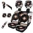 thumbnail image 1 of Garronmavis Southwest Aztec Geometry Stylish Car Seat Cover Set of 11 Pieces,Protector Seats with Car Seat Headrest Cover,Lanyards Key Chain,Auto Cup Pad,Gear Shift Knob and Handbrake Cover Interior, 1 of 7