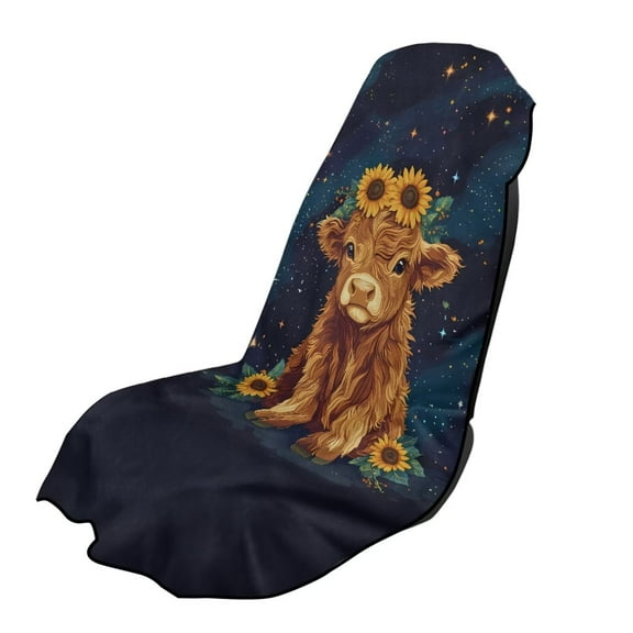 Garronmavis Star Baby Highland Cow Car Seat Towel Cover Car Seat Towel Covers with Storage Bag Easy Install Quick-Dry with Storage Bag Multi-Use for Gym, Yoga, Camping