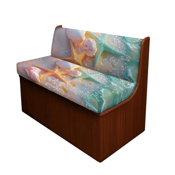 Garronmavis Starfish Shell RV Dinette Cushion Covers Flower RV Seat Covers Comfortable Camper Cushion Slipcover 1 Pcs Bench Cover 1 Pcs Backrest Cover Christmas Decor