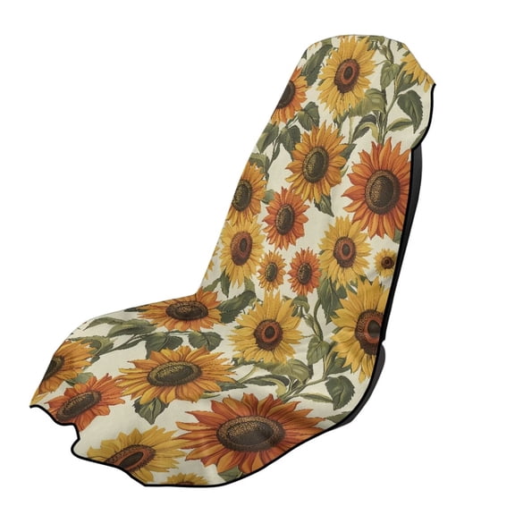 Garronmavis Sunflower Car Seat Cover Protector Sweat Towel Multi-Functional Car Towel Quick-Dry Car Seat Cover