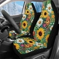 thumbnail image 1 of Garronmavis Sunflower Fluffy Car Seat Covers Front Seats Only 2 Pieces Car Interior Auto Bucket Seats Cover Anti-slip Car Mat Covers, 1 of 7