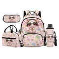 thumbnail image 1 of Garronmavis Sunglass Ice Cream Axolotl Girls Backpack Set, 17 Inch Kawaii Candy Theme School Daypack with Insulated Lunch Pack, Pen Pouch and Accessory Water Bottle Sleeve, 1 of 7