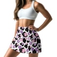 thumbnail image 1 of Garronmavis Tennis Skirt for Women with Pockets Casual Athletic Golf Skirt with Shorts High Waisted Mini Skort Womens Animal Print Skort, Cow Print Floral, Size S, 1 of 7