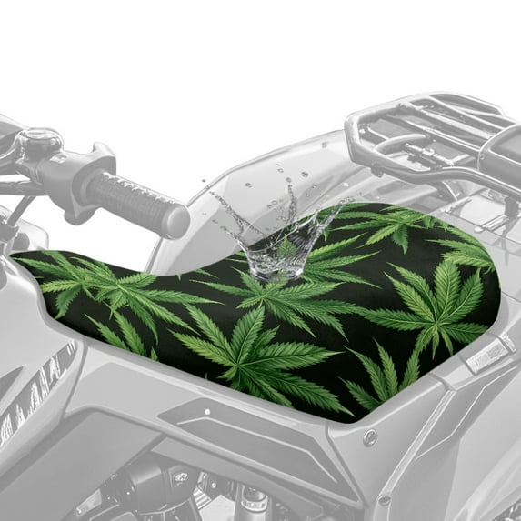 Garronmavis Tropical Leaf ATV Seat Covers Anti-Slip Seat Cover Protection Waterproof Polyester,Universal Fit Most ATV for Sportsman, Rancher, Foreman, Scrambler